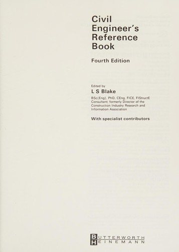 Couverture : Civil engineer's reference book