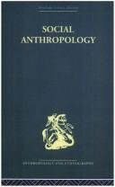 Couverture : Social Anthropology