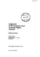 Couverture : Judgments of the European Court of Human Rights, 1959-95