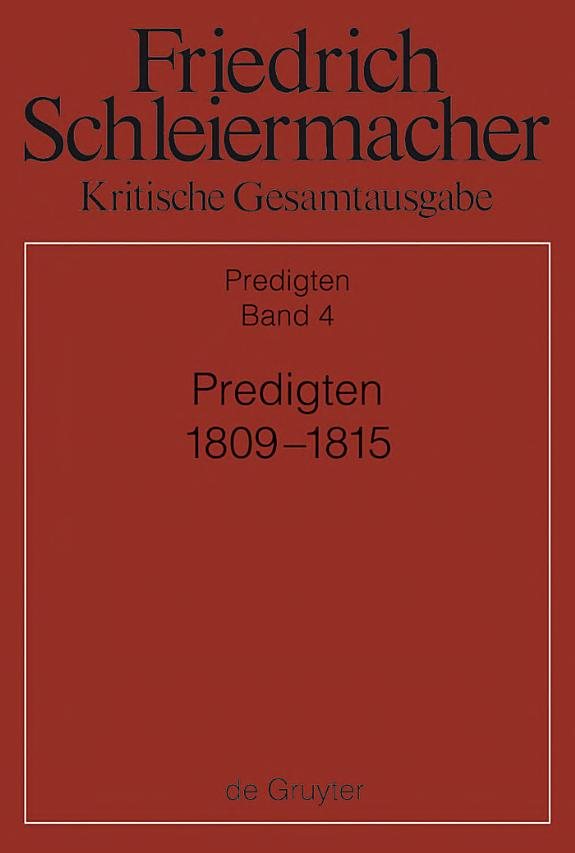 Couverture : Predigten 1809-1815