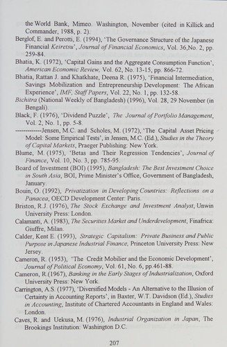 Couverture : Capital markets and institutions in Bangladesh