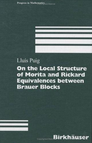 Couverture : On the local structure of Morita and Rickard equivalences between Brauer blocks