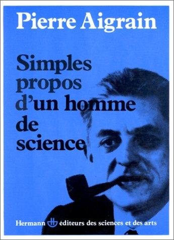 Couverture : Simples propos d'un homme de science