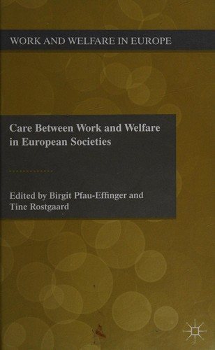 Couverture : Care between work and welfare in European societies