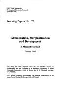 Couverture : Globalization, marginalization and development