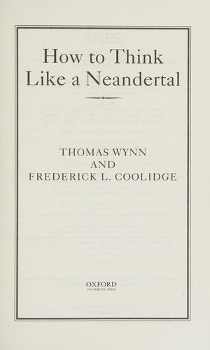 Couverture : How To Think Like a Neandertal