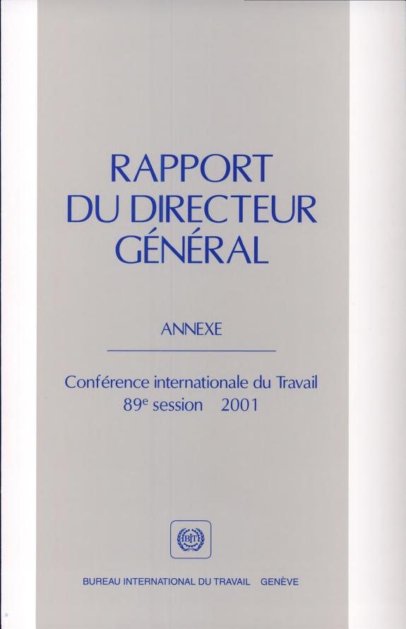 Couverture : Rapport du Directeur général. Annexe