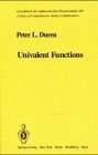Couverture : Univalent Functions