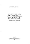 Couverture : Economie musicale