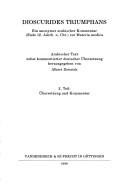 Couverture : Dioscurides Triumphans. Ein anonymer arabischer Kommentar (Ende 12. Jahrh. n