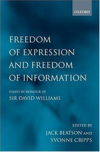 Couverture : Freedom of expression and freedom of information