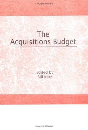 Couverture : The Acquisitions budget