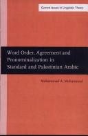 Couverture : Word order, agreement and pronominalization in standard and Palestinian Arabic