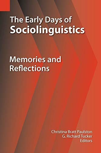 Couverture : The early days of sociolinguistics
