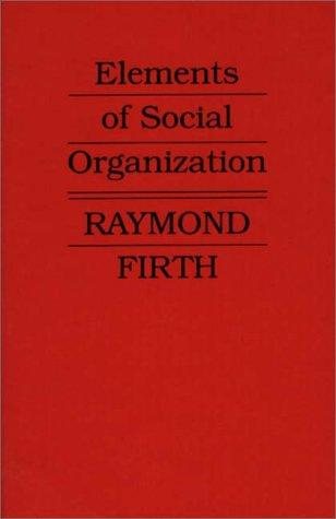 Couverture : Elements of social organization