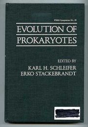Couverture : Evolution of prokaryotes