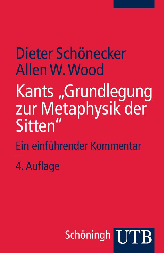 Couverture : Kants "Grundlegung zur Metaphysik der Sitten"