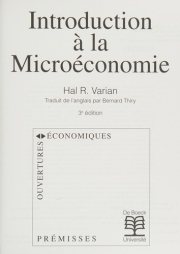 Couverture : Introduction à la microéconomie