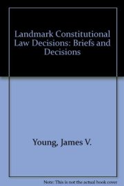 Couverture : Landmark constitutional law decisions