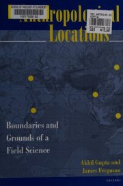 Couverture : Anthropological locations
