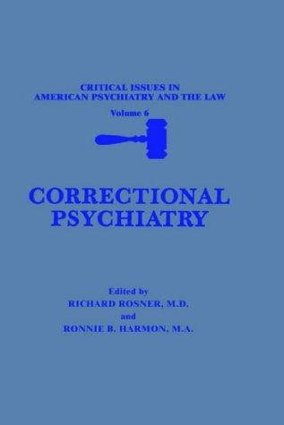 Couverture : Correctional Psychiatry (Critical Issues in American Psychiatry and the Law)