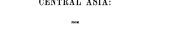 Couverture : Central Asia