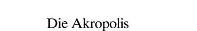 Couverture : Die Akropolis von Athen