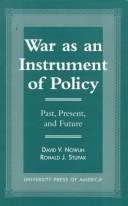Couverture : War as an instrument of policy