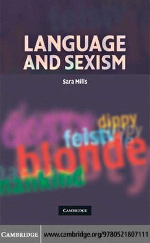 Couverture : Language and sexism