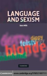 Couverture : Language and sexism