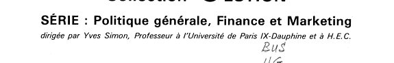 Couverture : Finance
