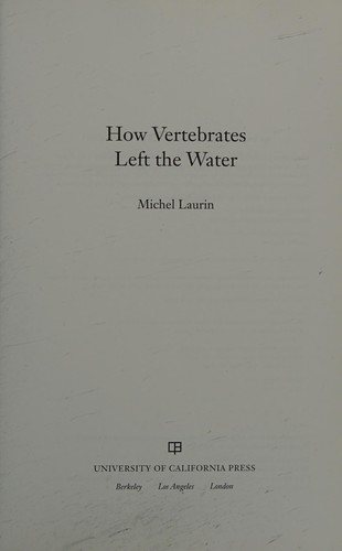 Couverture : How vertebrates left the water