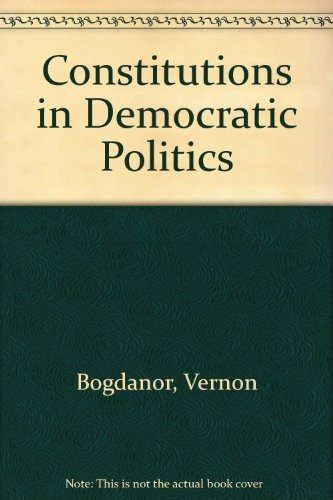 Couverture : Constitutions in democratic politics