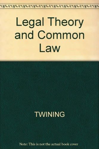 Couverture : Legal theory and common law