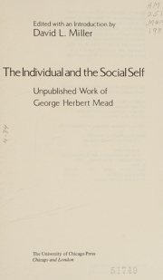 Couverture : The individual and the social self