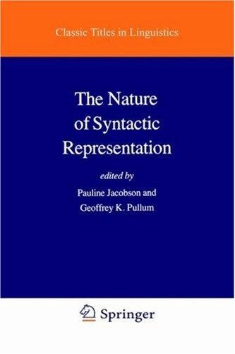 Couverture : The Nature of syntactic representation