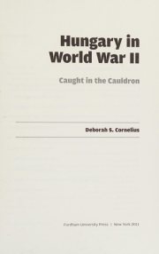 Couverture : Hungary in World War II