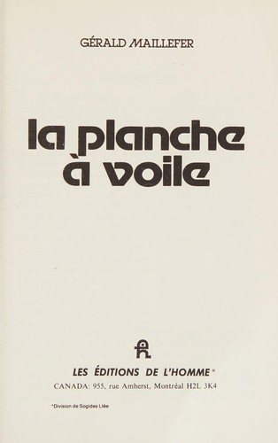 Couverture : La planche à voile