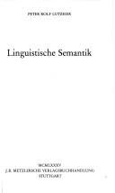 Couverture : Linguistische Semantik