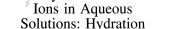 Couverture : X-ray diffraction of ions in aqueous solutions
