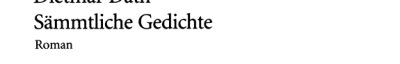Couverture : Sämmtliche Gedichte