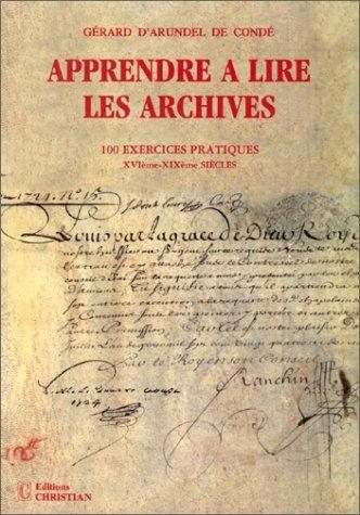 Couverture : Apprendre à lire les archives