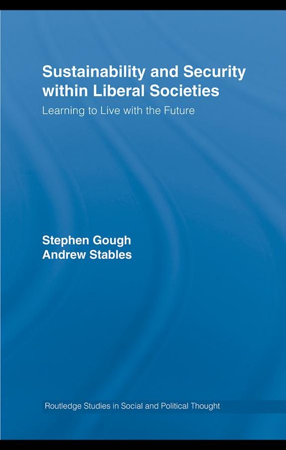 Couverture : Sustainability and Security within Liberal Societies