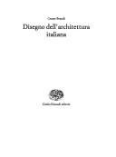 Couverture : Disegno dell'architettura italiana