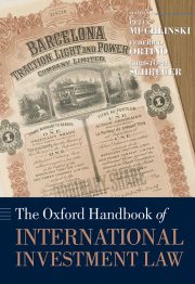 Couverture : The Oxford Handbook of International Investment Law