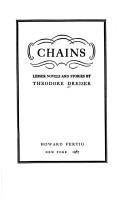 Couverture : Chains Lesser Novels and Stories