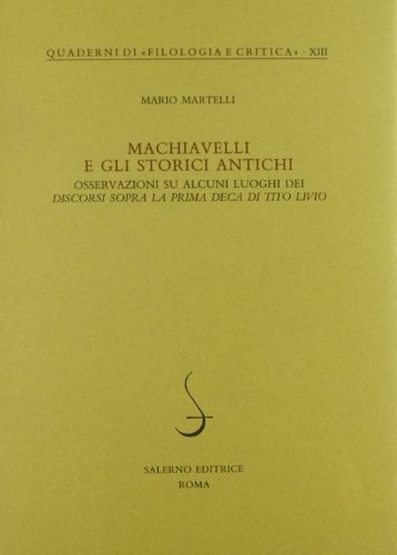 Couverture : Machiavelli e gli storici antichi