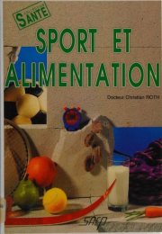 Couverture : Sport et alimentation.