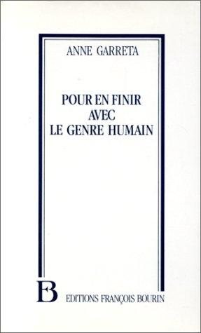 Couverture : Pour en finir avec le genre humain