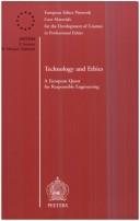 Couverture : Technology and Ethics